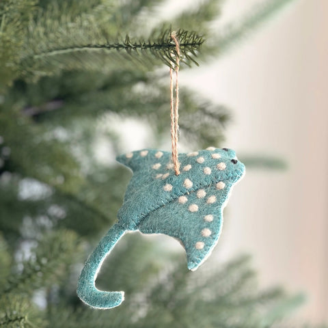 Blue Stingray - Felt Ornament