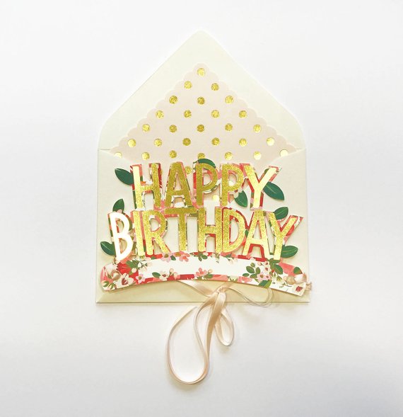 Wearable HB Crown Floral - Birthday Card