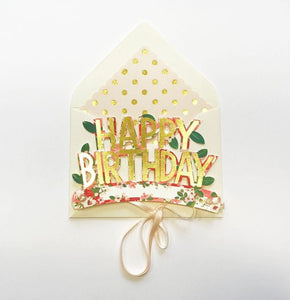 Wearable HB Crown Floral - Birthday Card