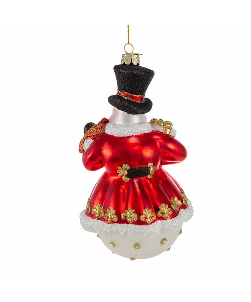 Glass Snowman with Top Hat - Bellissimo Ornament