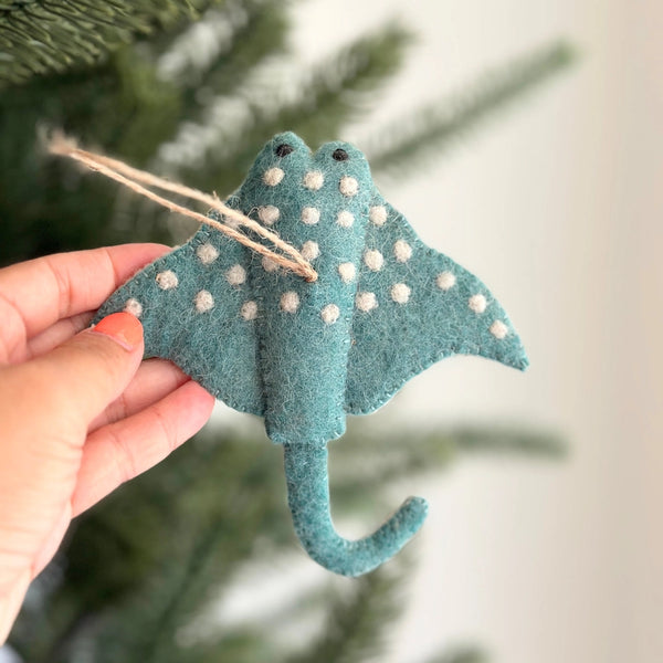 Blue Stingray - Felt Ornament