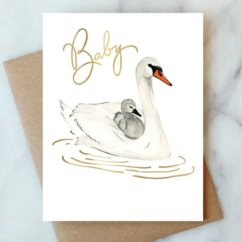 Swans - Baby Card