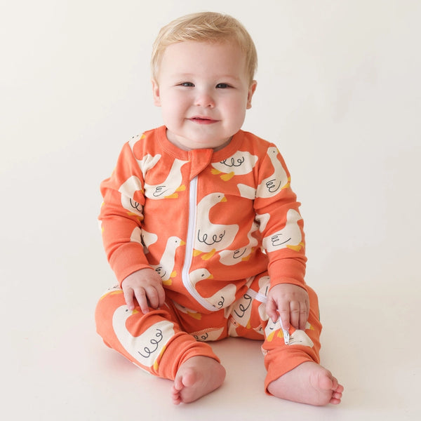 2 Way Zip Romper - Goose