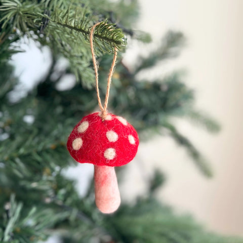 Mushroom - Felt Ornament