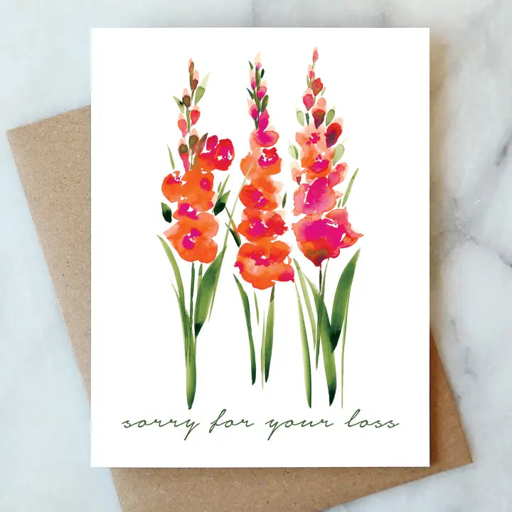 Gladiolas - Sympathy Card