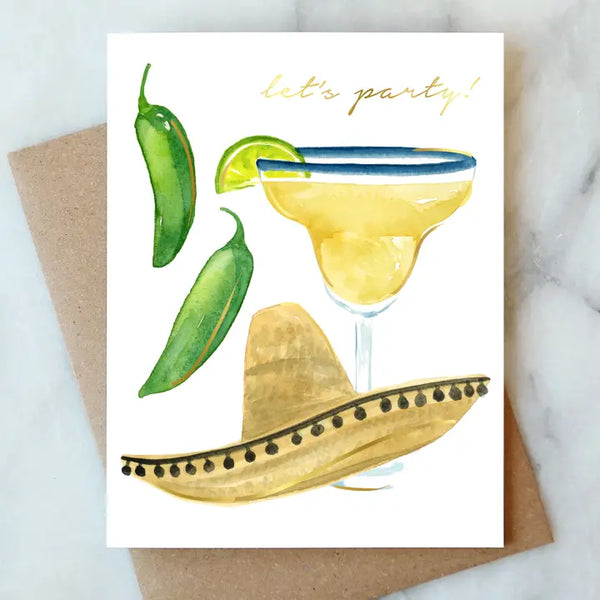 Lets Party Fiesta - Birthday Card