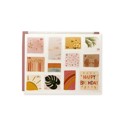 Sunshine Postal Stamps - Birthday Card