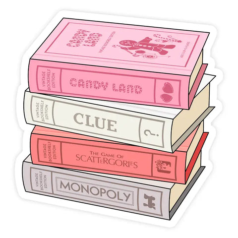 Classic Board Games Books Sticker