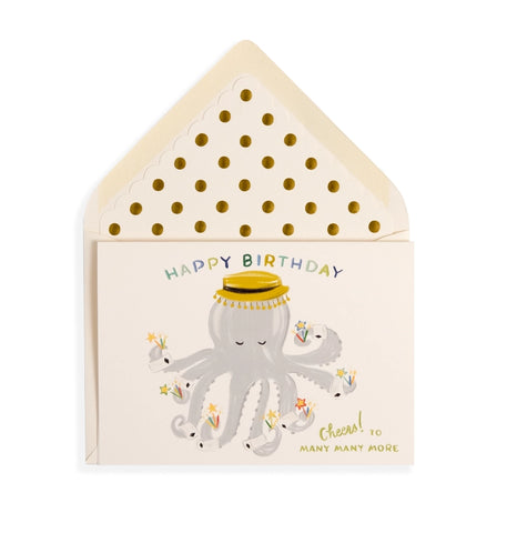 Octopus - Birthday Card