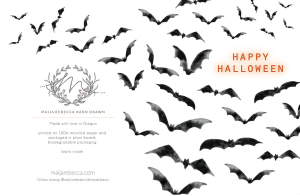 Happy Halloween Bats Card