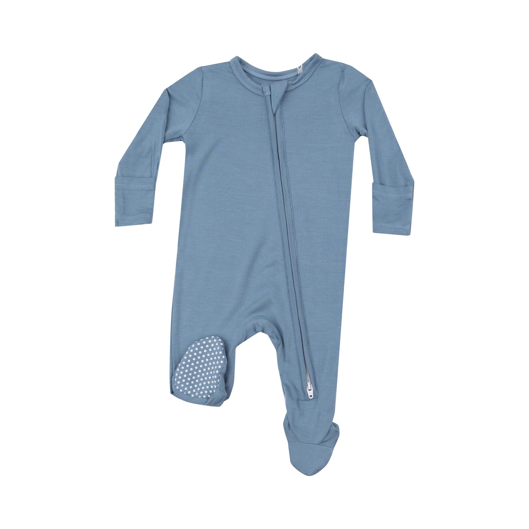 2-Way Zipper Footie - Blue Shadow