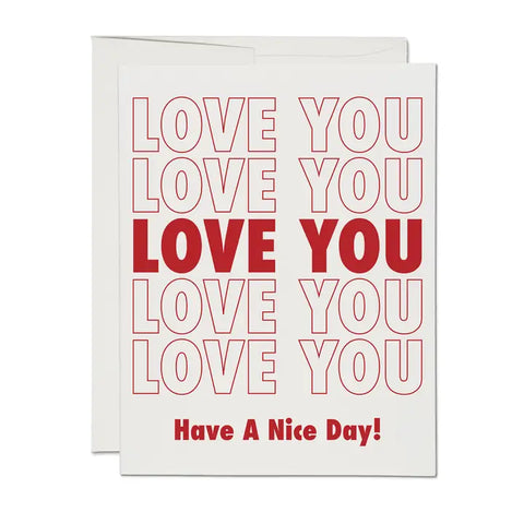 Grocery Bag - Love Card