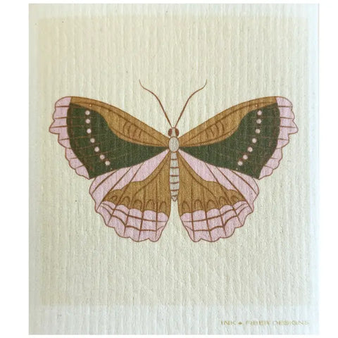 Butterfly White - Swedish Dishcloth