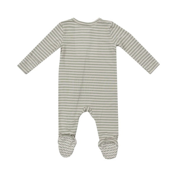 2-Way Zipper Footie - Desert Sage Stripe