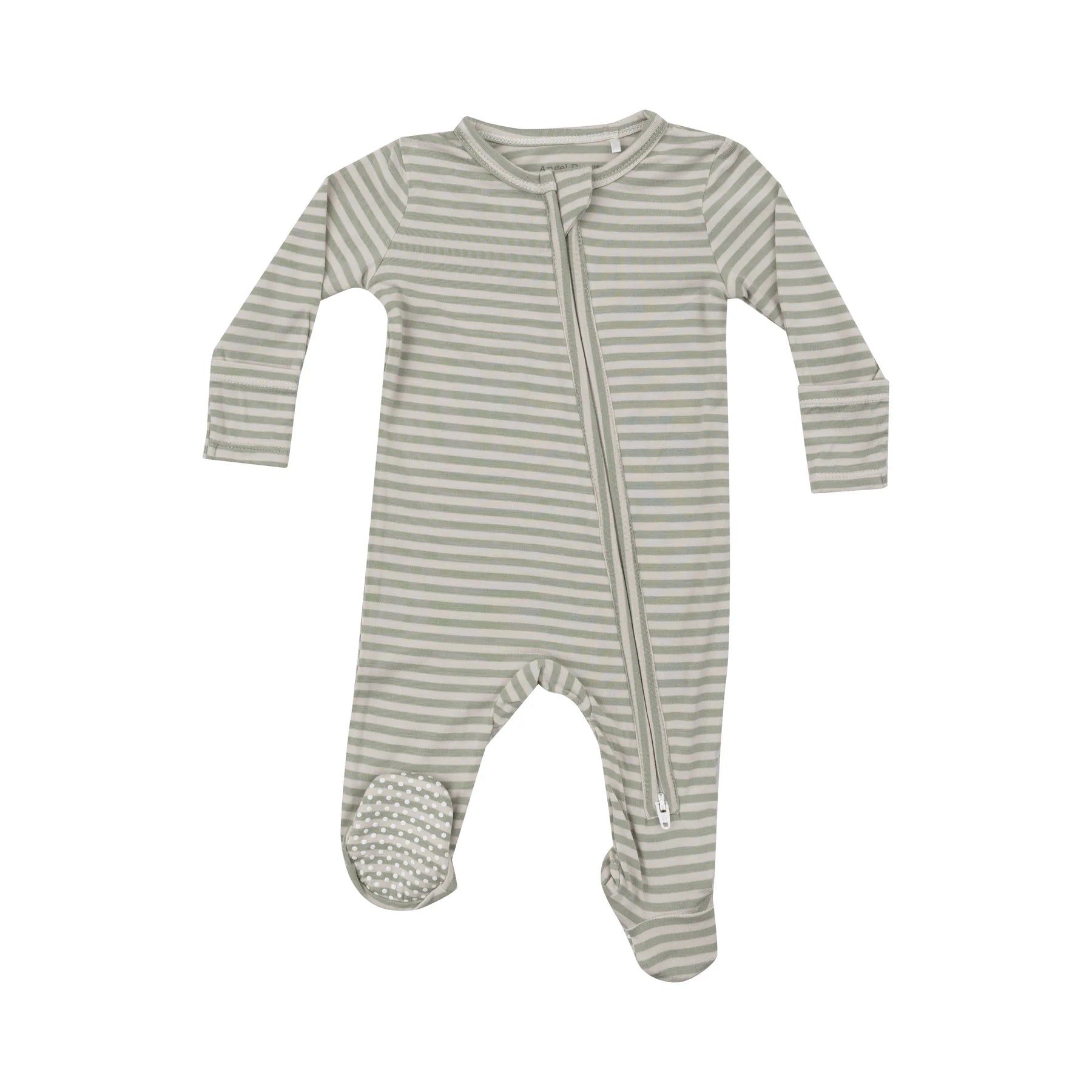 2-Way Zipper Footie - Desert Sage Stripe