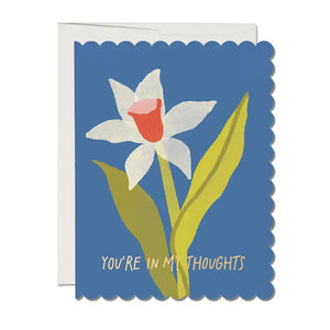 Scalloped Daffodil - Sympathy Card