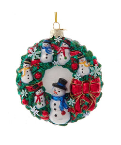 Snowman Wreath - Noble Gems Ornament