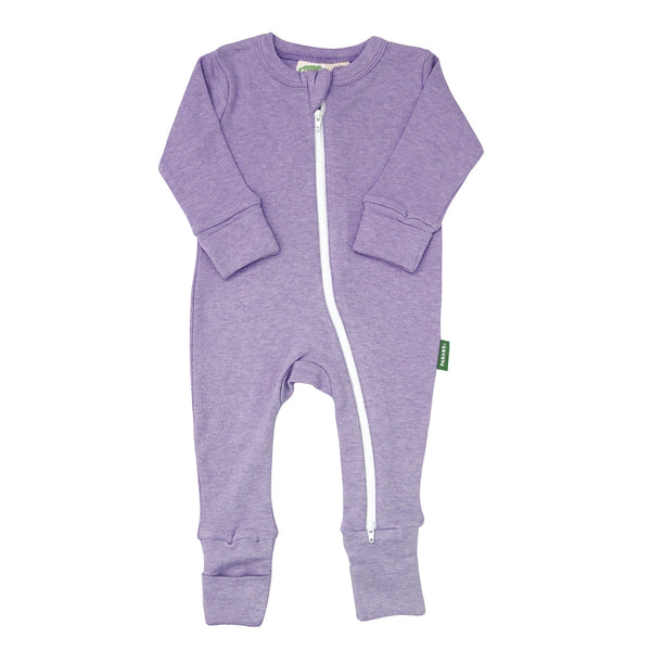 2 Way Zip Romper - Lilac Melange