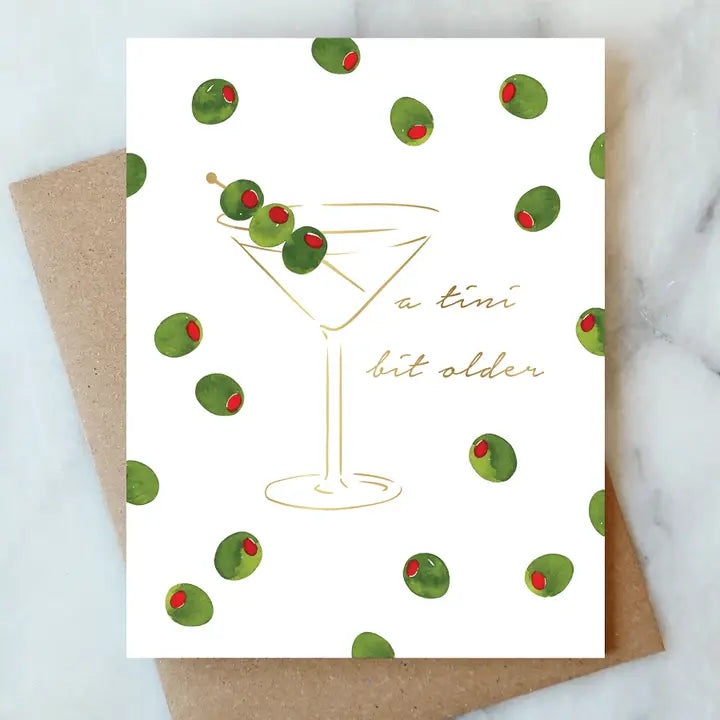 Martini Olives - Birthday Card