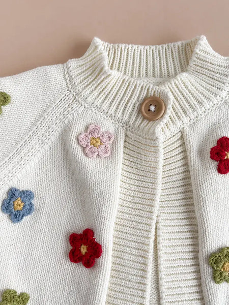 Cotton Flower Cardigan - Multi