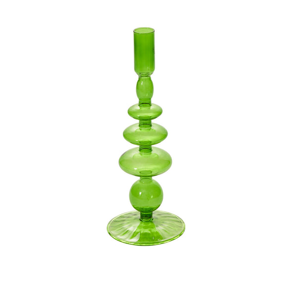 Wizard Candlestick - Green 10.5in