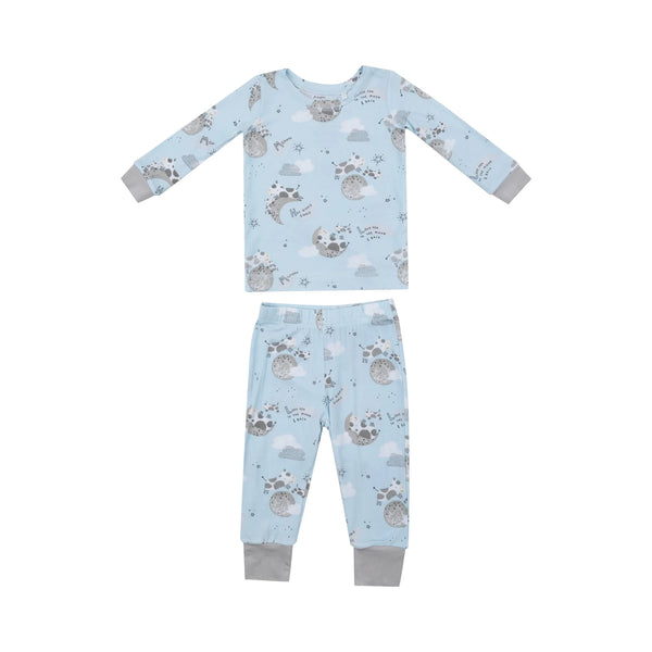 Long Sleeve Loungewear Set - I Love You To The Moon Cows