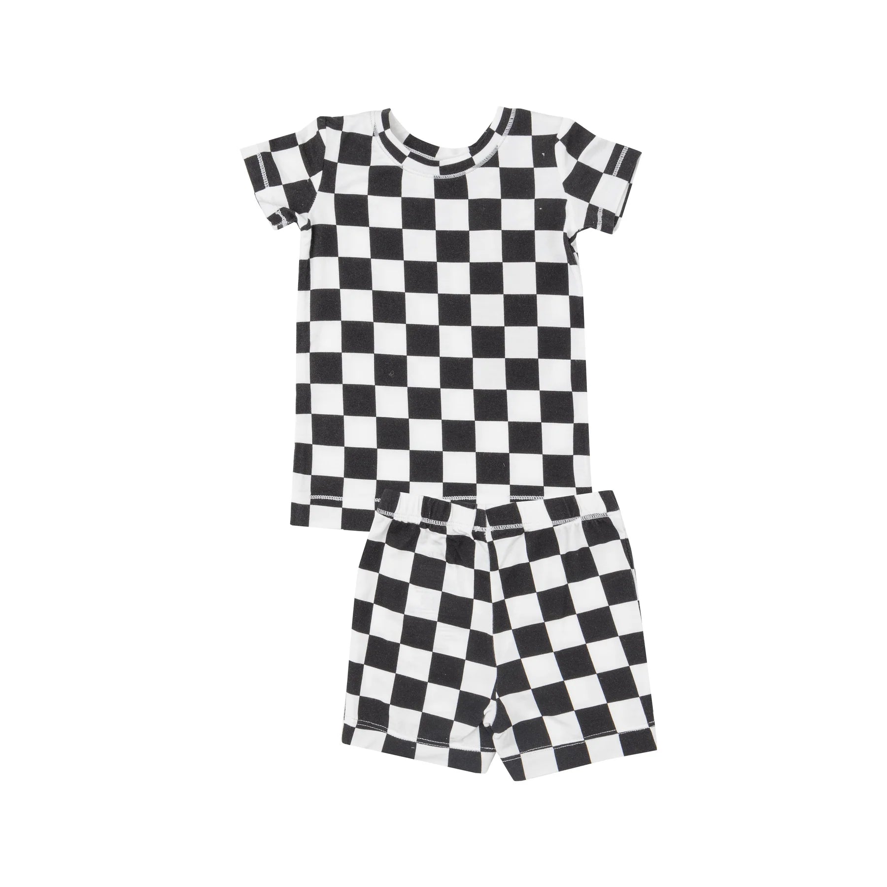 Short Loungewear Set - Checkerboard