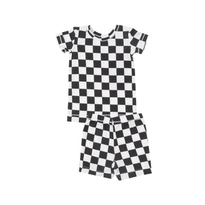 Short Loungewear Set - Checkerboard