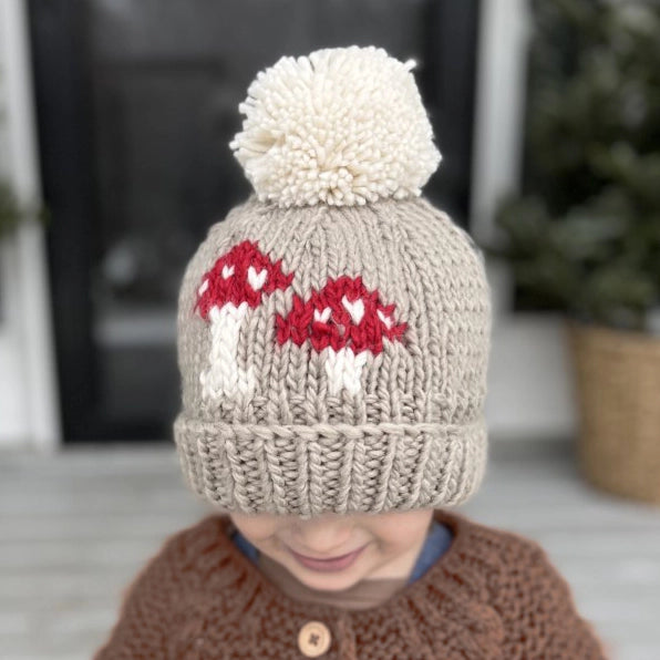 Mushroom - Knit Beanie Hat