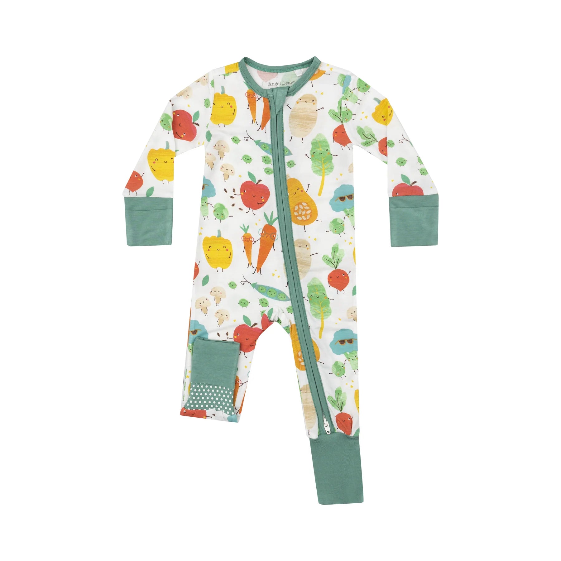 2-Way Zipper Romper - Fall Veggies