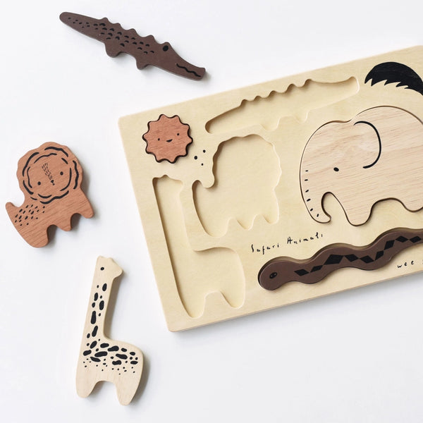 Safari Animals - Wooden Tray Puzzle