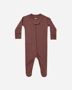 Zip Long Sleeve Sleeper Footie - Plum