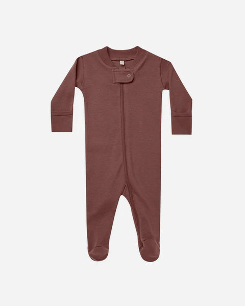 Zip Long Sleeve Sleeper Footie - Plum