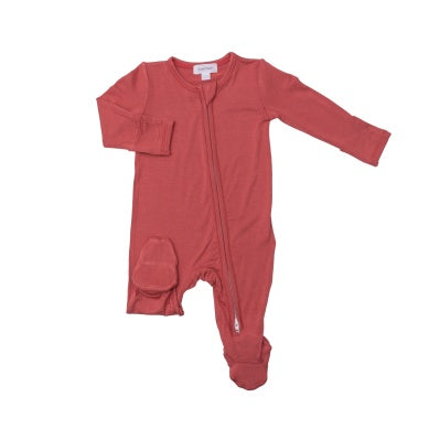 Burgundy - 2 Way Zipper Footie