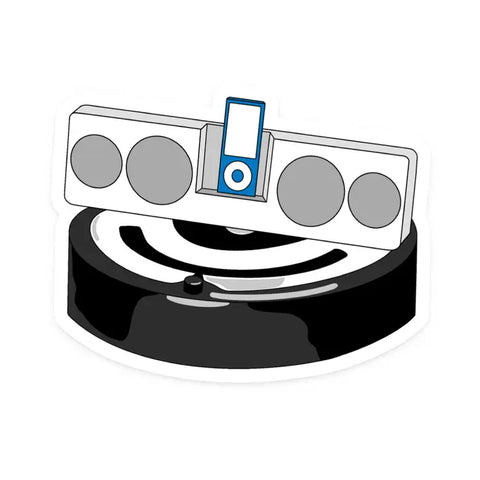 Parks and Rec DJ Roomba - Sticker