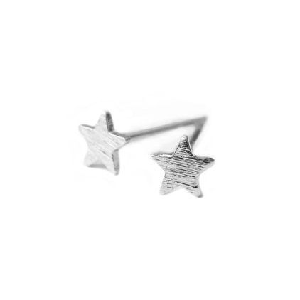 Star Stud Earrings - Silver