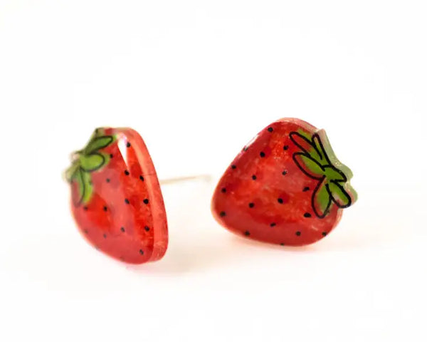 Strawberry Fruit - Stud Earrings